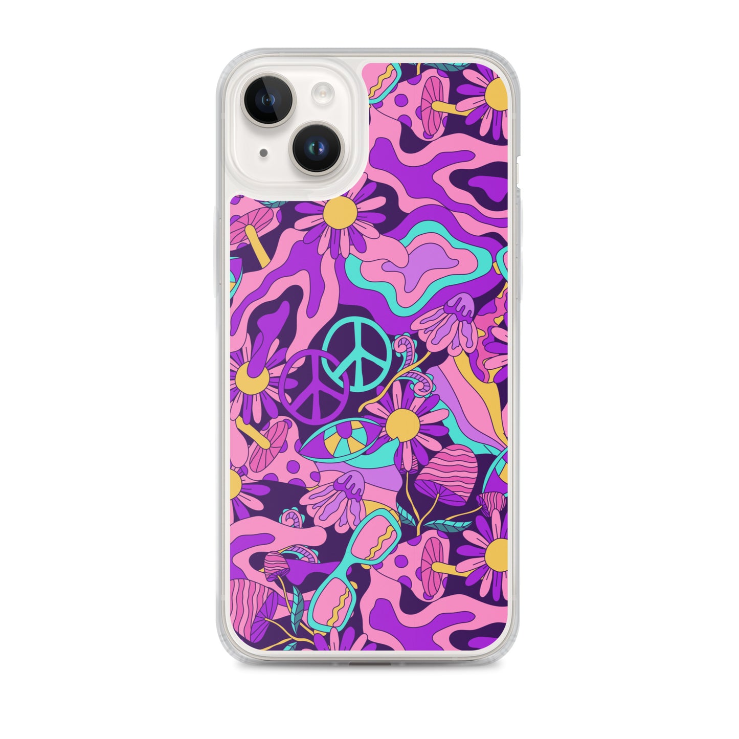 Colorful Psychedelic Pattern Clear Case for iPhone®