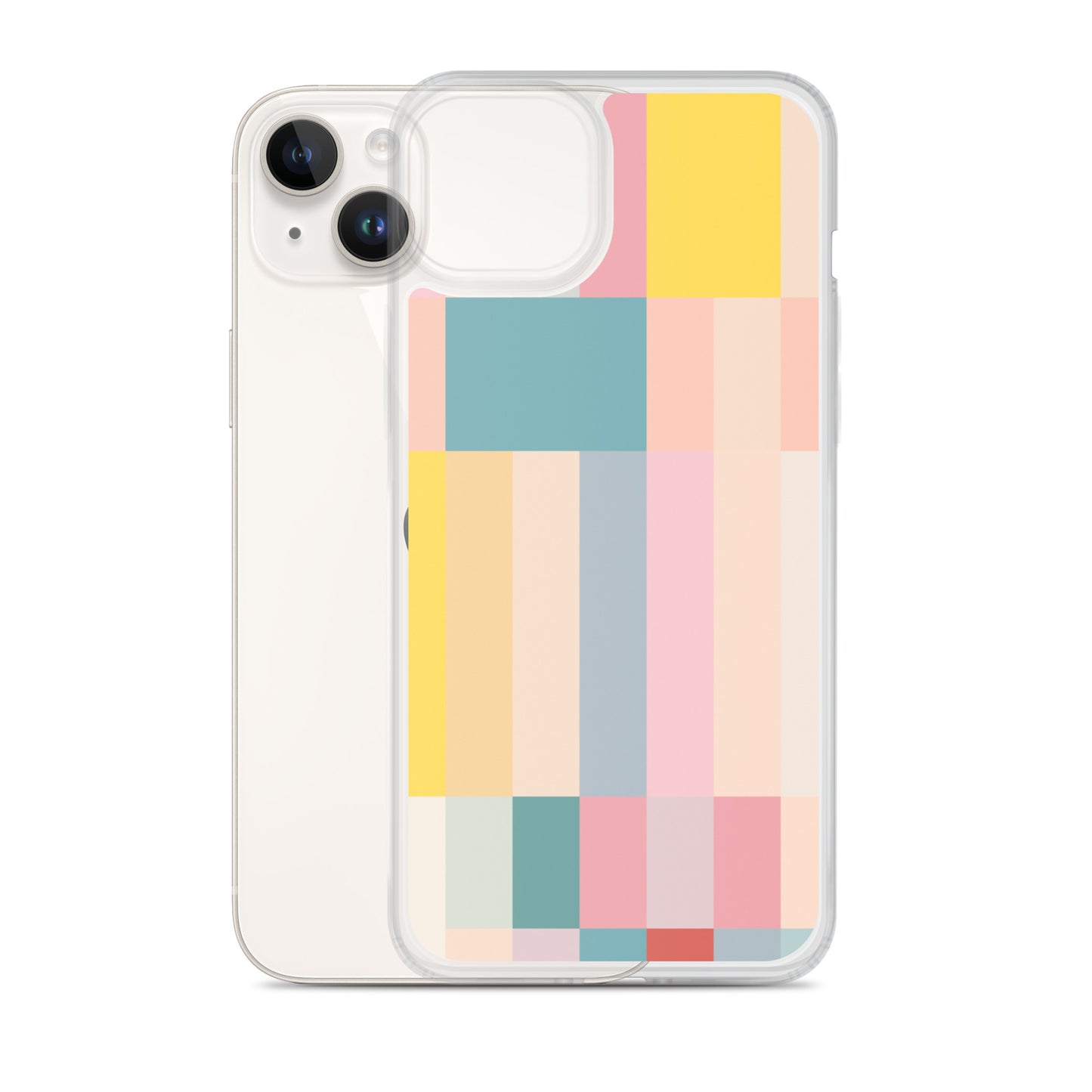 Abstract Pastel Stripes Clear Case for iPhone®