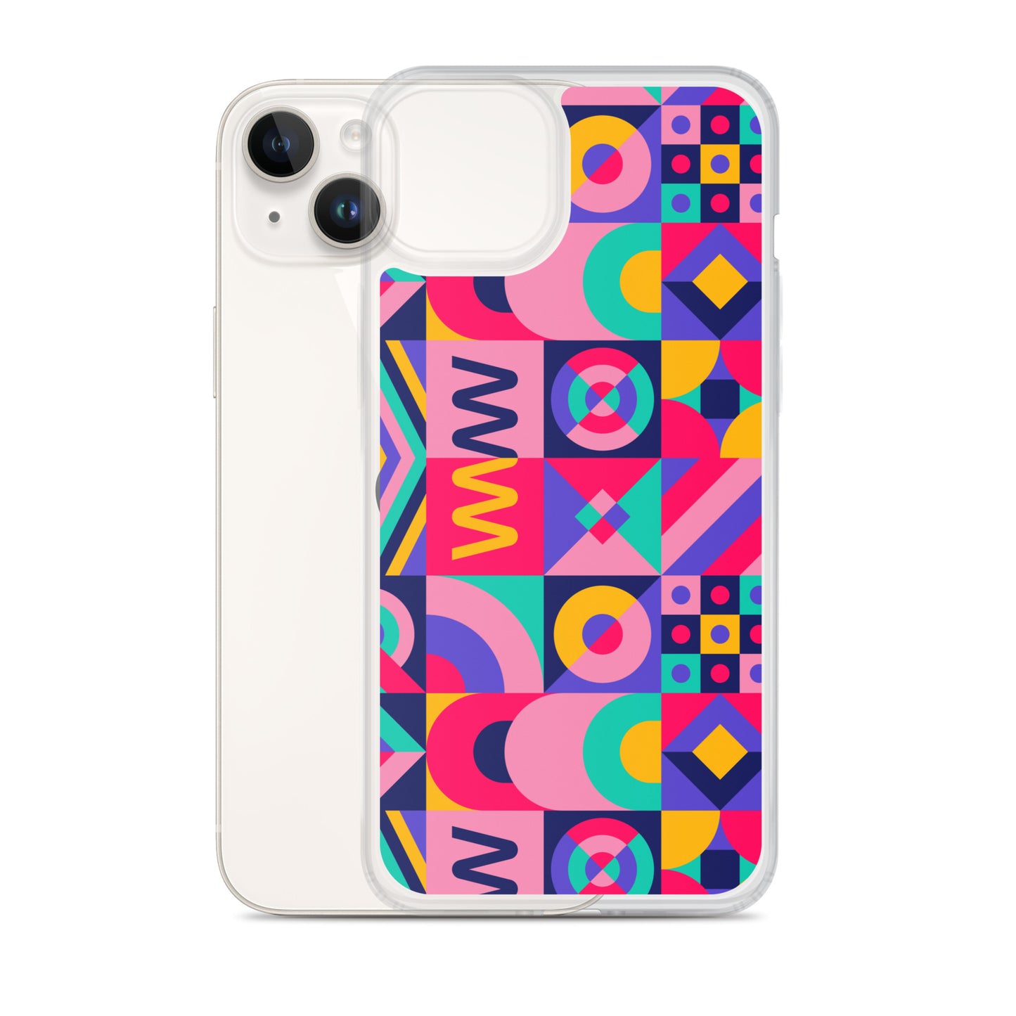 Colorful Geometric Pattern Clear Case for iPhone®