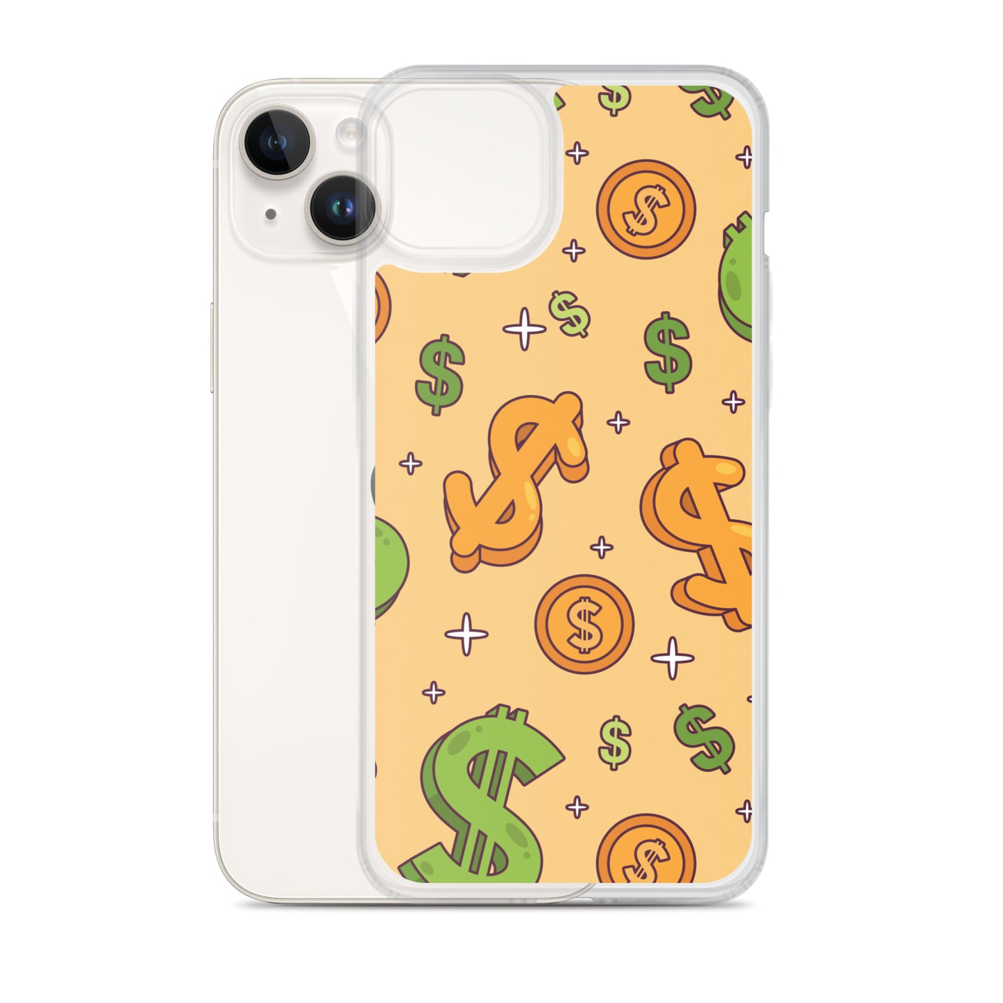 Dollar Currency Sign Pattern Clear Case for iPhone®