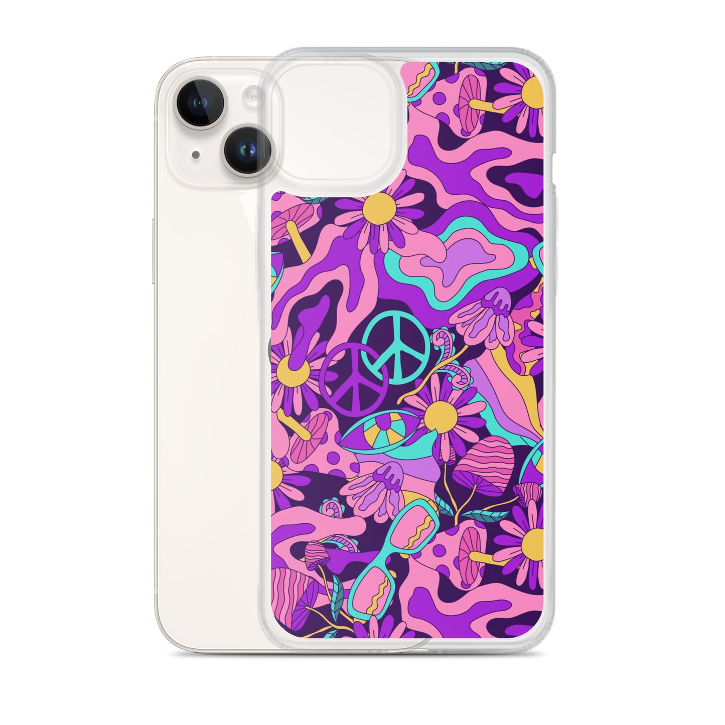 Colorful Psychedelic Pattern Clear Case for iPhone®
