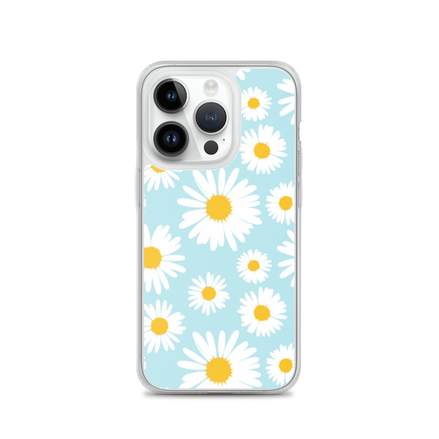 Lilly Flower Pattern Clear Case for iPhone