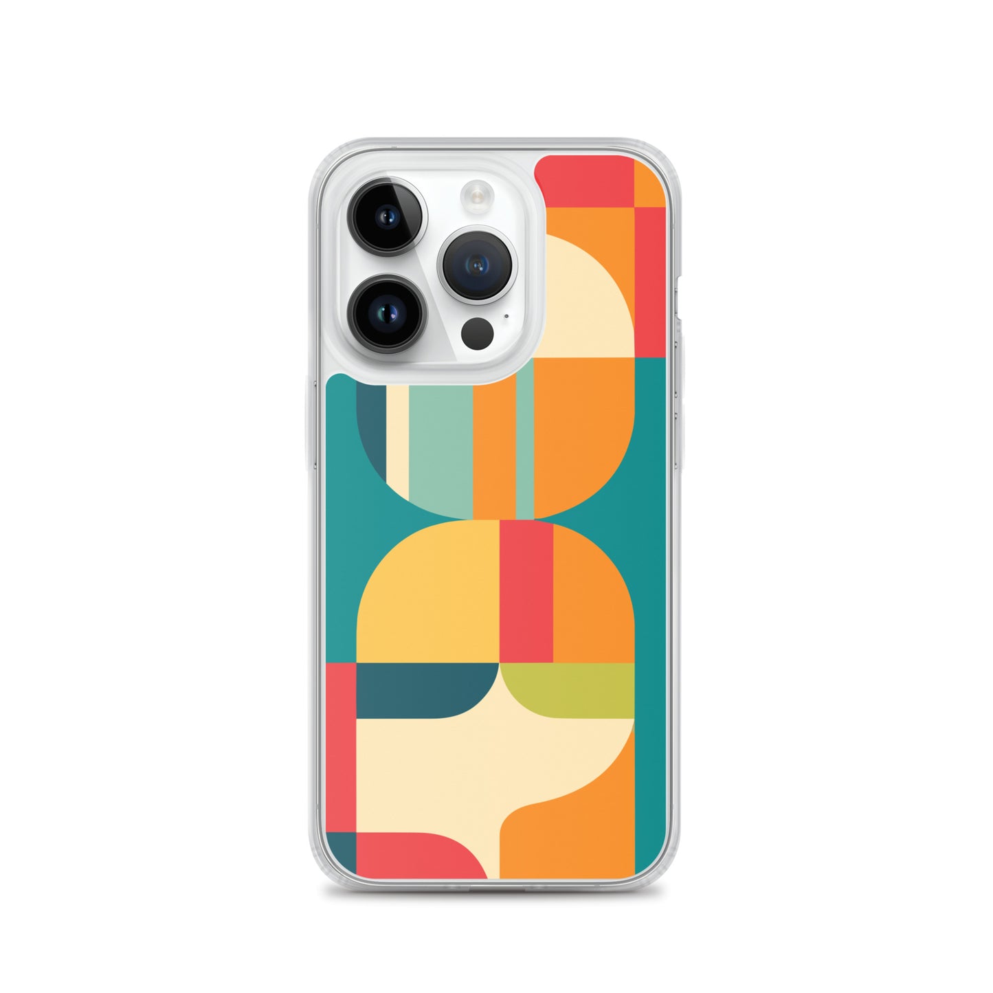 Abstract Retro Style Shapes Pattern Clear Case for iPhone®