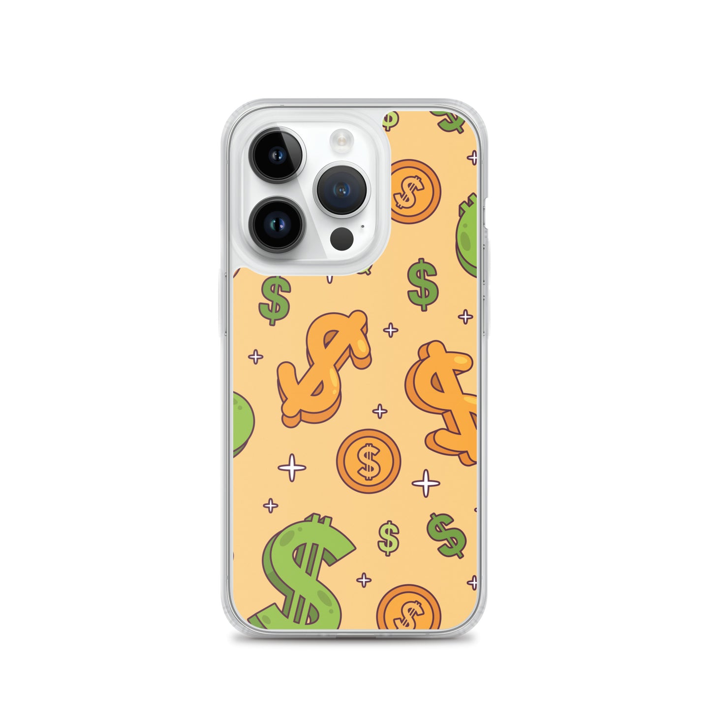 Dollar Currency Sign Pattern Clear Case for iPhone®