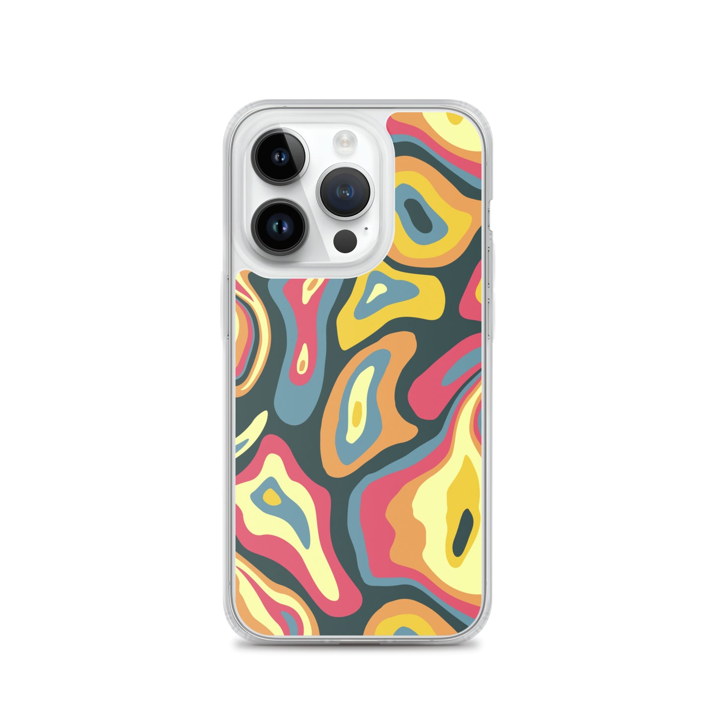 Colorful Groovy Psychedelic Pattern Clear Case for iPhone®