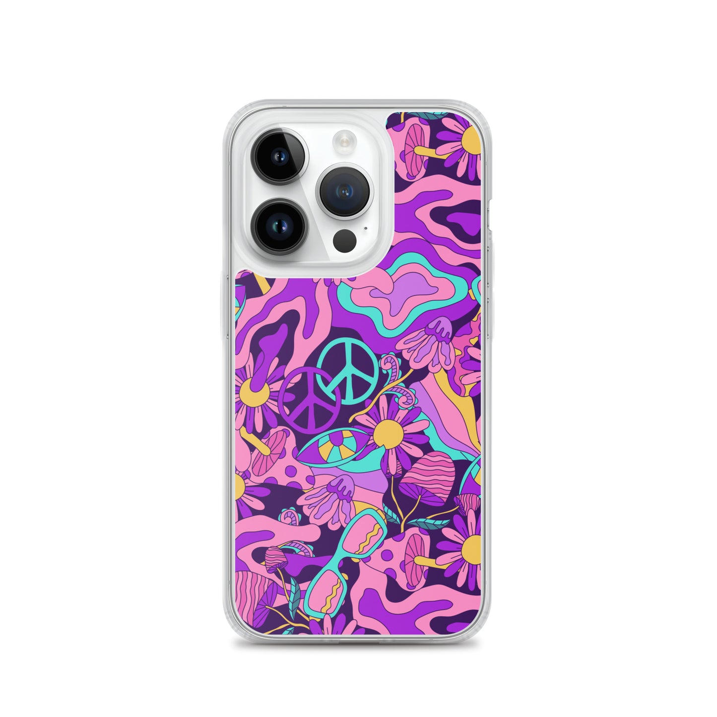 Colorful Psychedelic Pattern Clear Case for iPhone®
