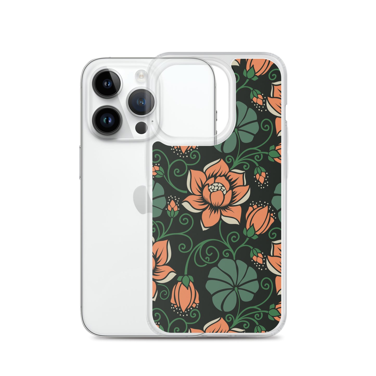 Elegant Flower Seamless Pattern Clear Case for iPhone®