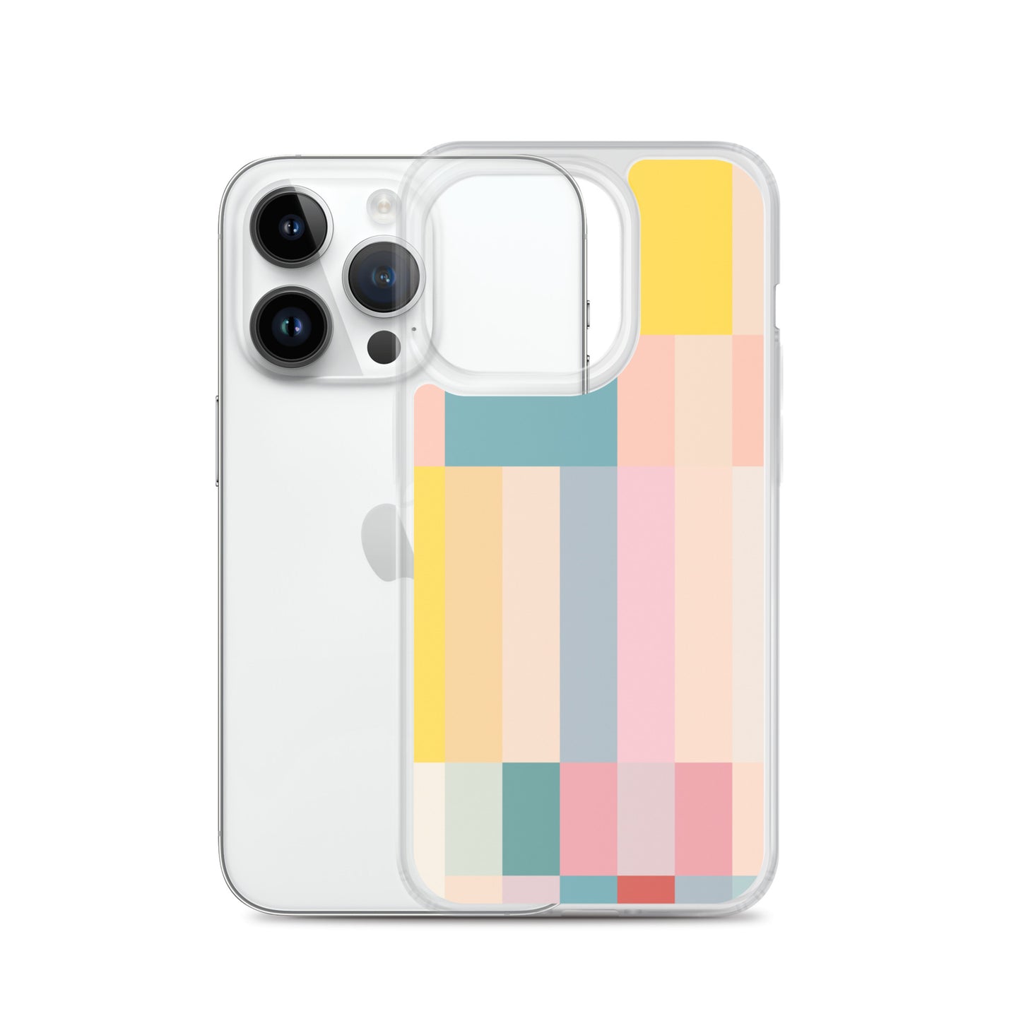 Abstract Pastel Stripes Clear Case for iPhone®