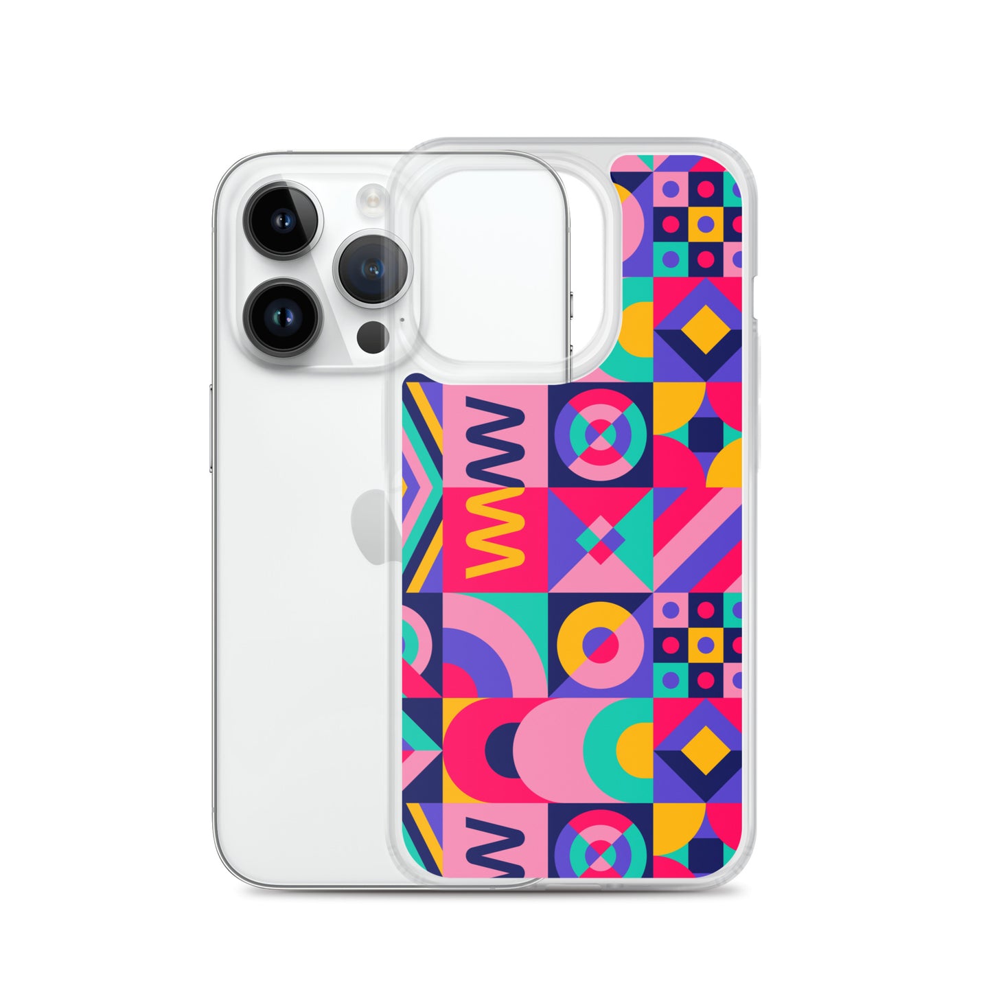 Colorful Geometric Pattern Clear Case for iPhone®