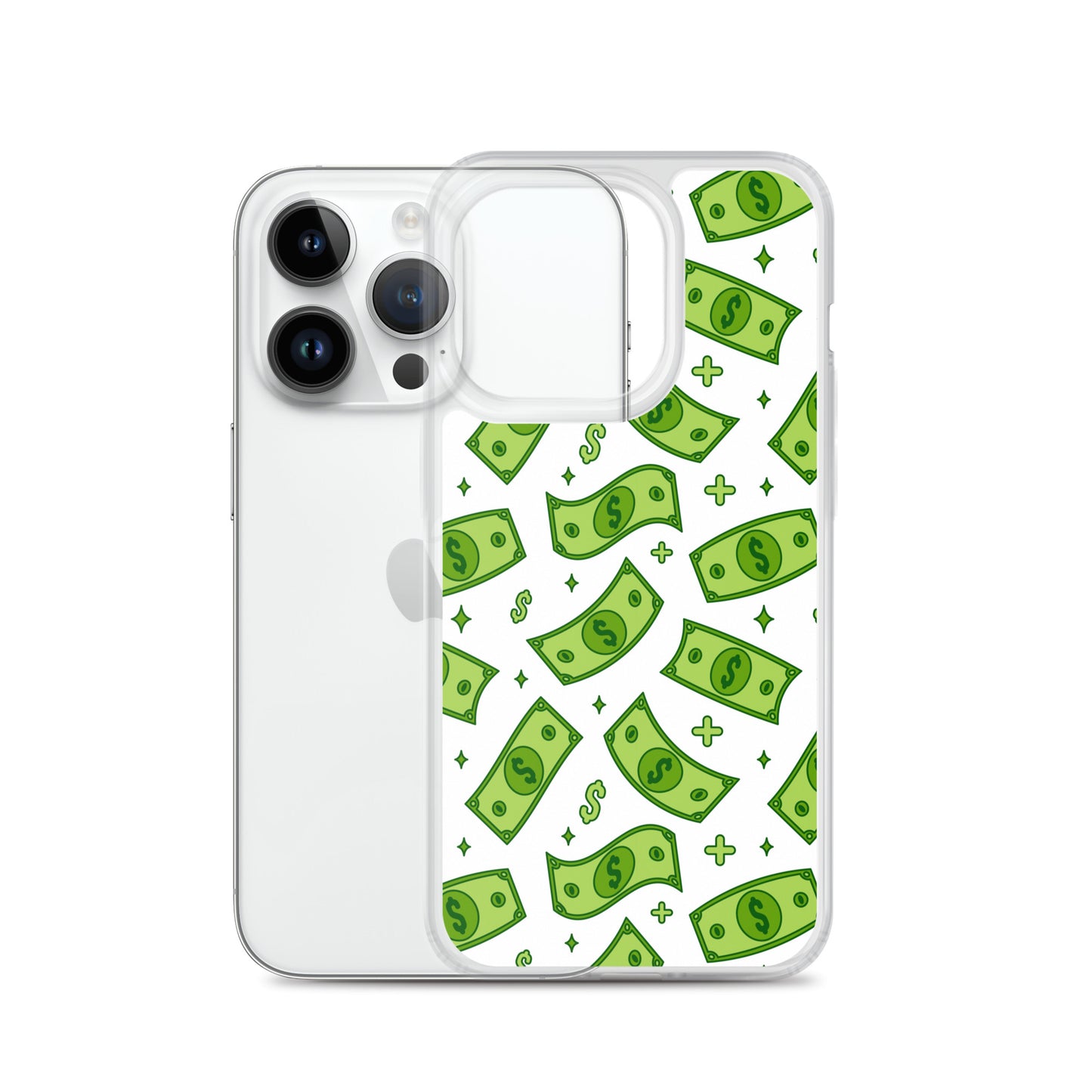 Dollar Currency Banknotes Pattern Clear Case for iPhone®