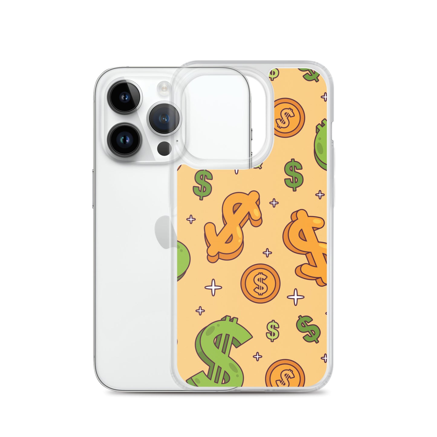 Dollar Currency Sign Pattern Clear Case for iPhone®