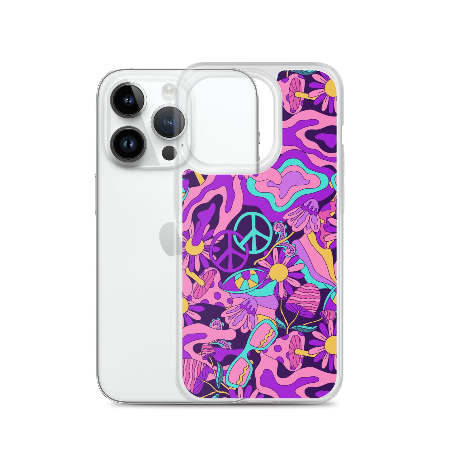 Colorful Psychedelic Pattern Clear Case for iPhone®