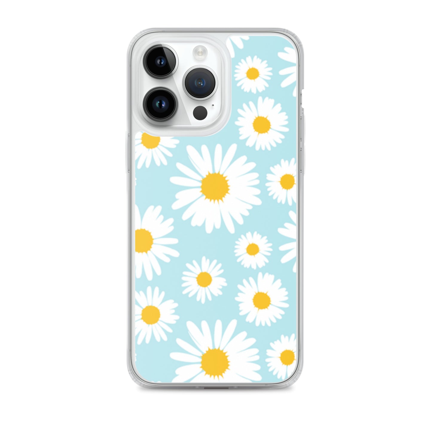 Lilly Flower Pattern Clear Case for iPhone