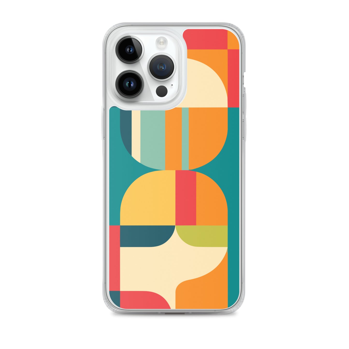 Abstract Retro Style Shapes Pattern Clear Case for iPhone®