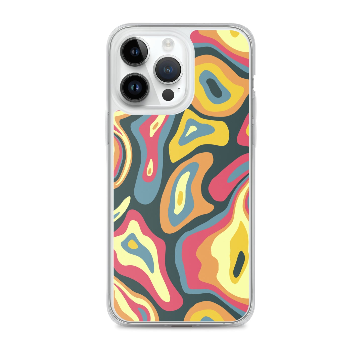 Colorful Groovy Psychedelic Pattern Clear Case for iPhone®