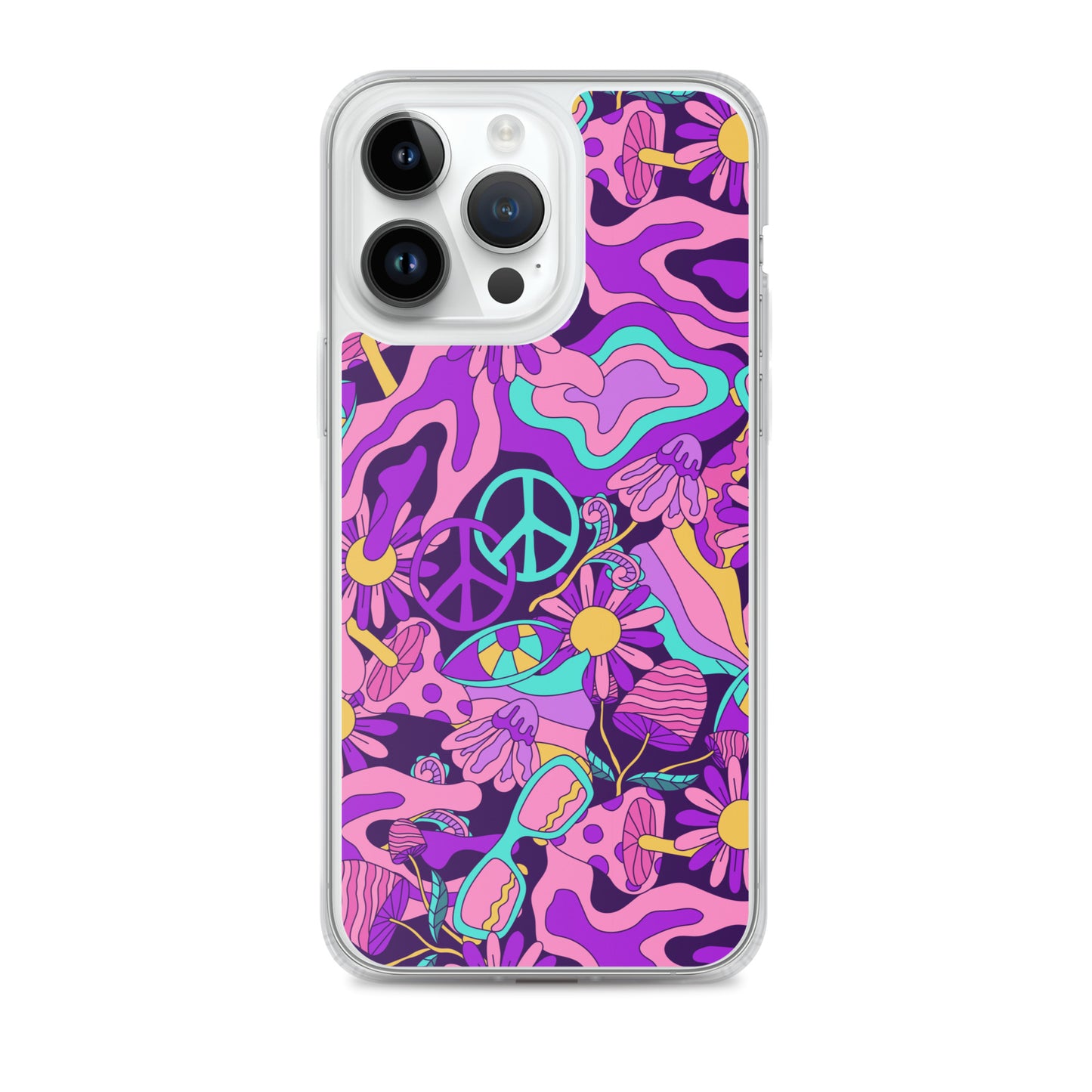 Colorful Psychedelic Pattern Clear Case for iPhone®