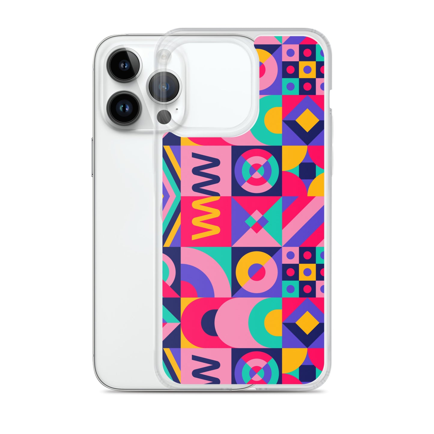 Colorful Geometric Pattern Clear Case for iPhone®