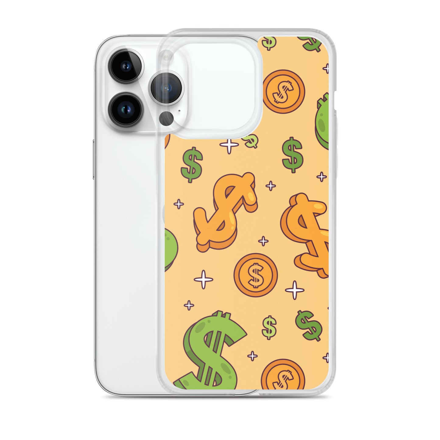 Dollar Currency Sign Pattern Clear Case for iPhone®