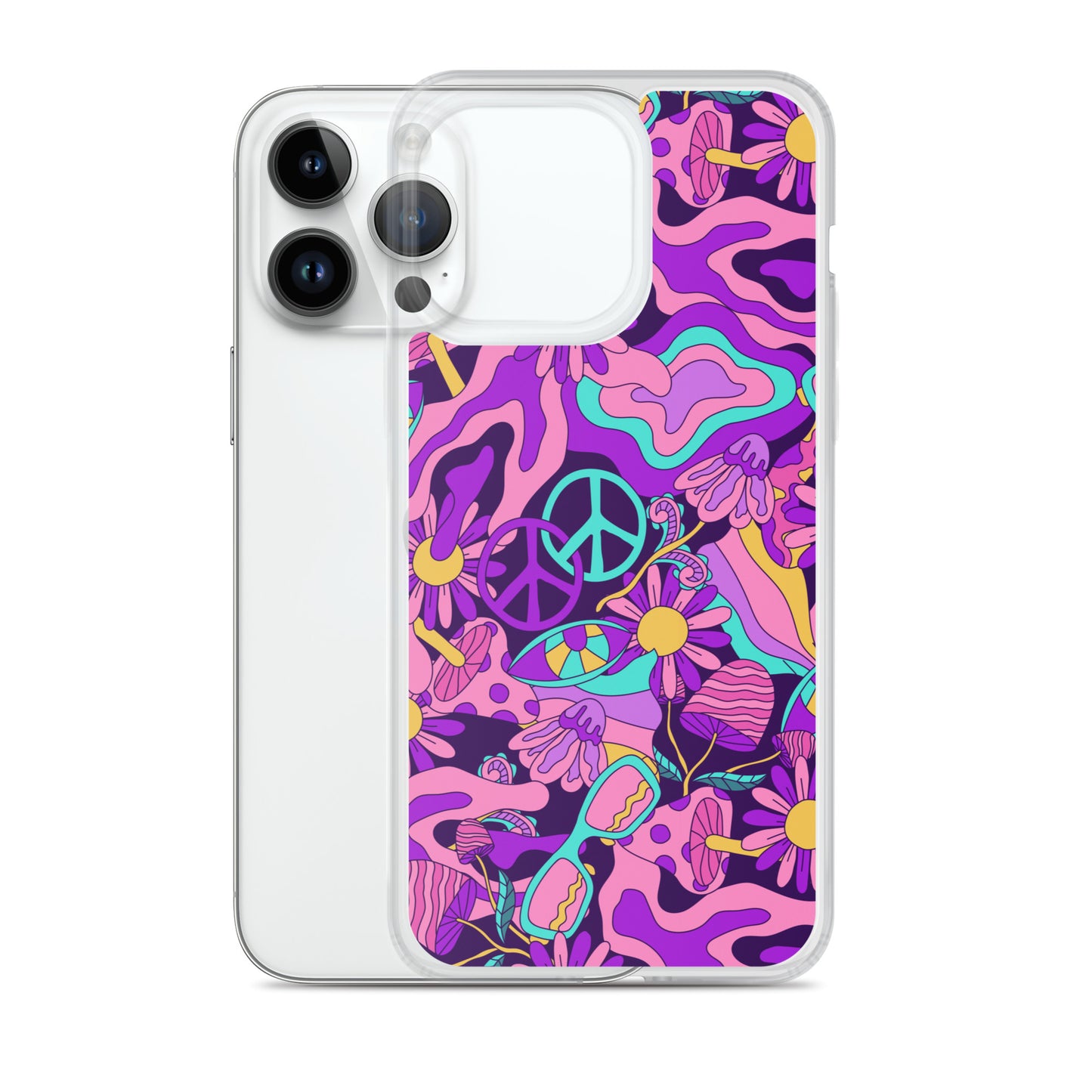Colorful Psychedelic Pattern Clear Case for iPhone®