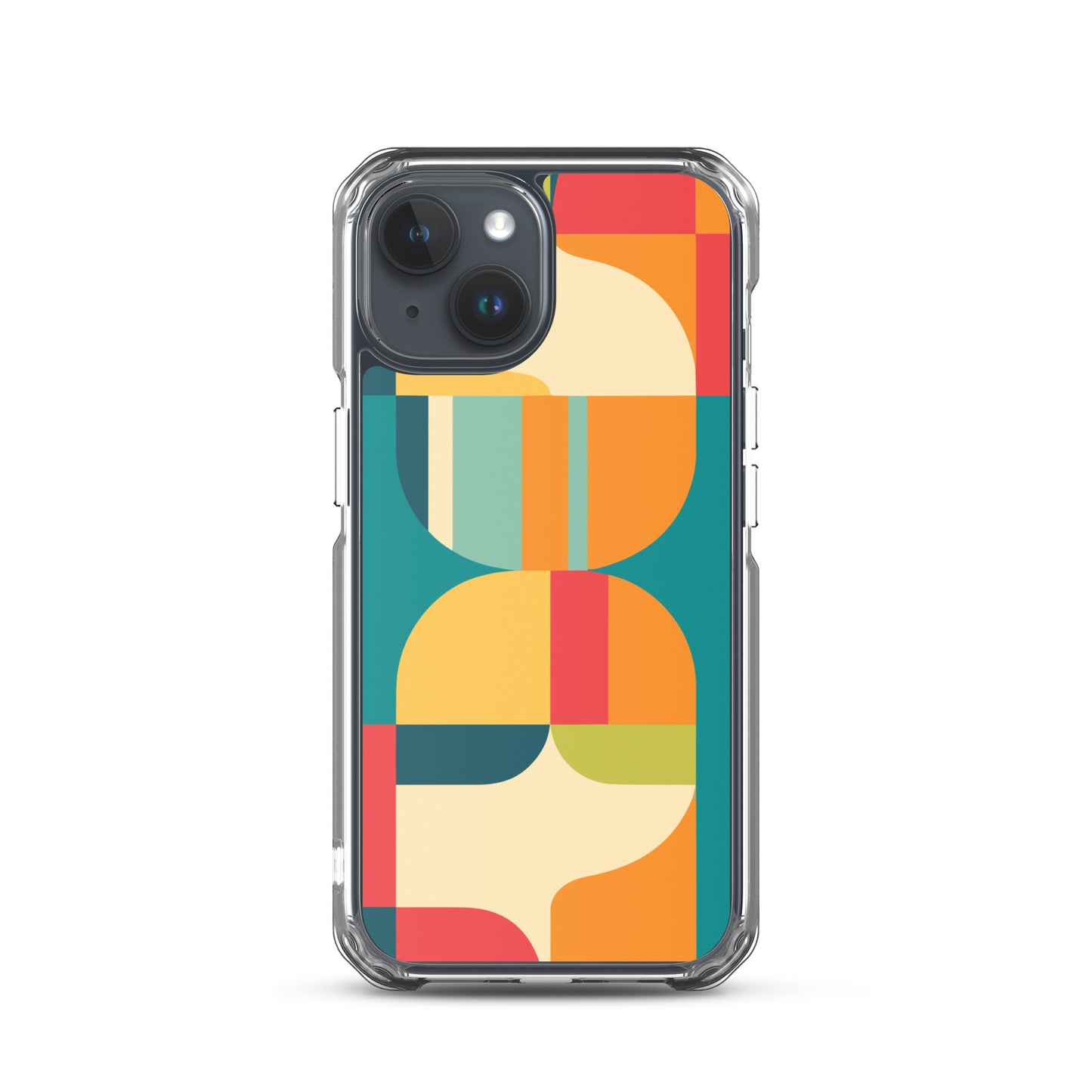Abstract Retro Style Shapes Pattern Clear Case for iPhone®