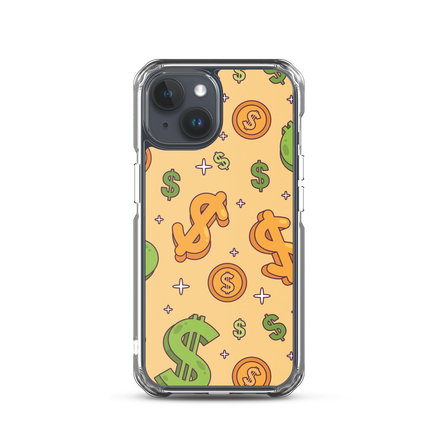 Dollar Currency Sign Pattern Clear Case for iPhone®