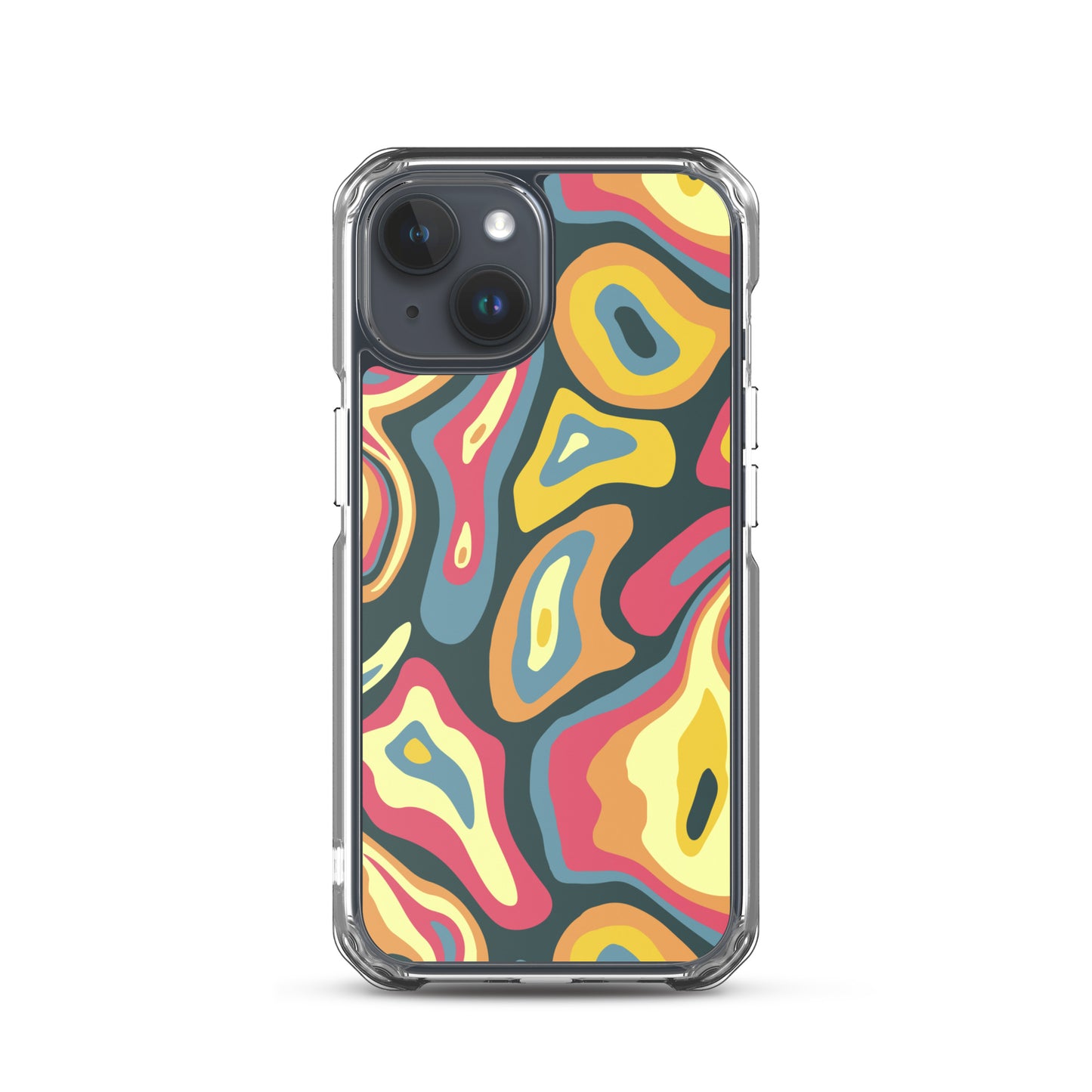 Colorful Groovy Psychedelic Pattern Clear Case for iPhone®
