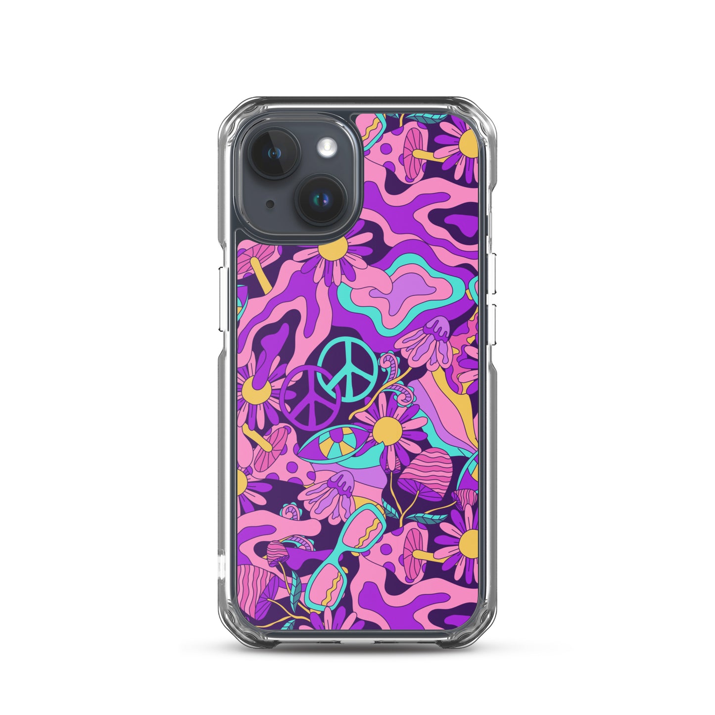 Colorful Psychedelic Pattern Clear Case for iPhone®