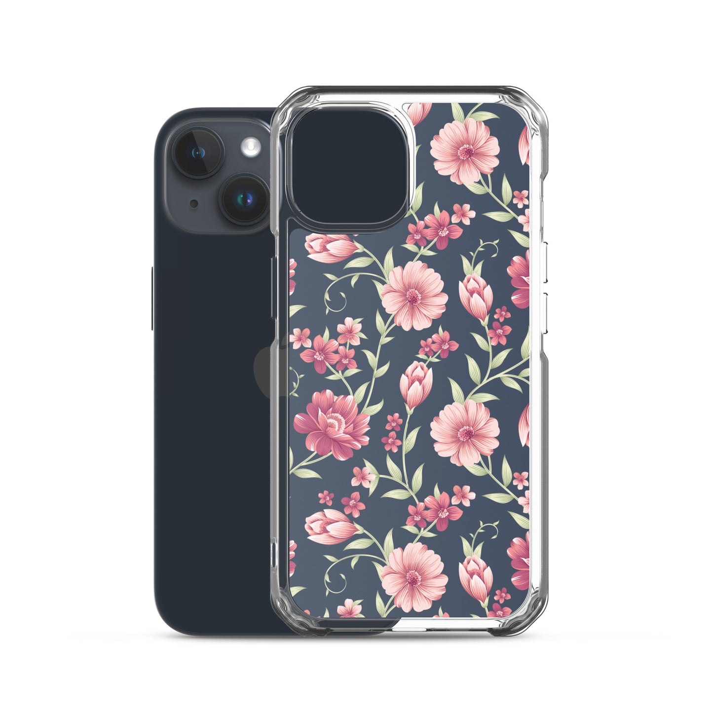 Seamless Vintage Flower Pattern Clear Case for iPhone®