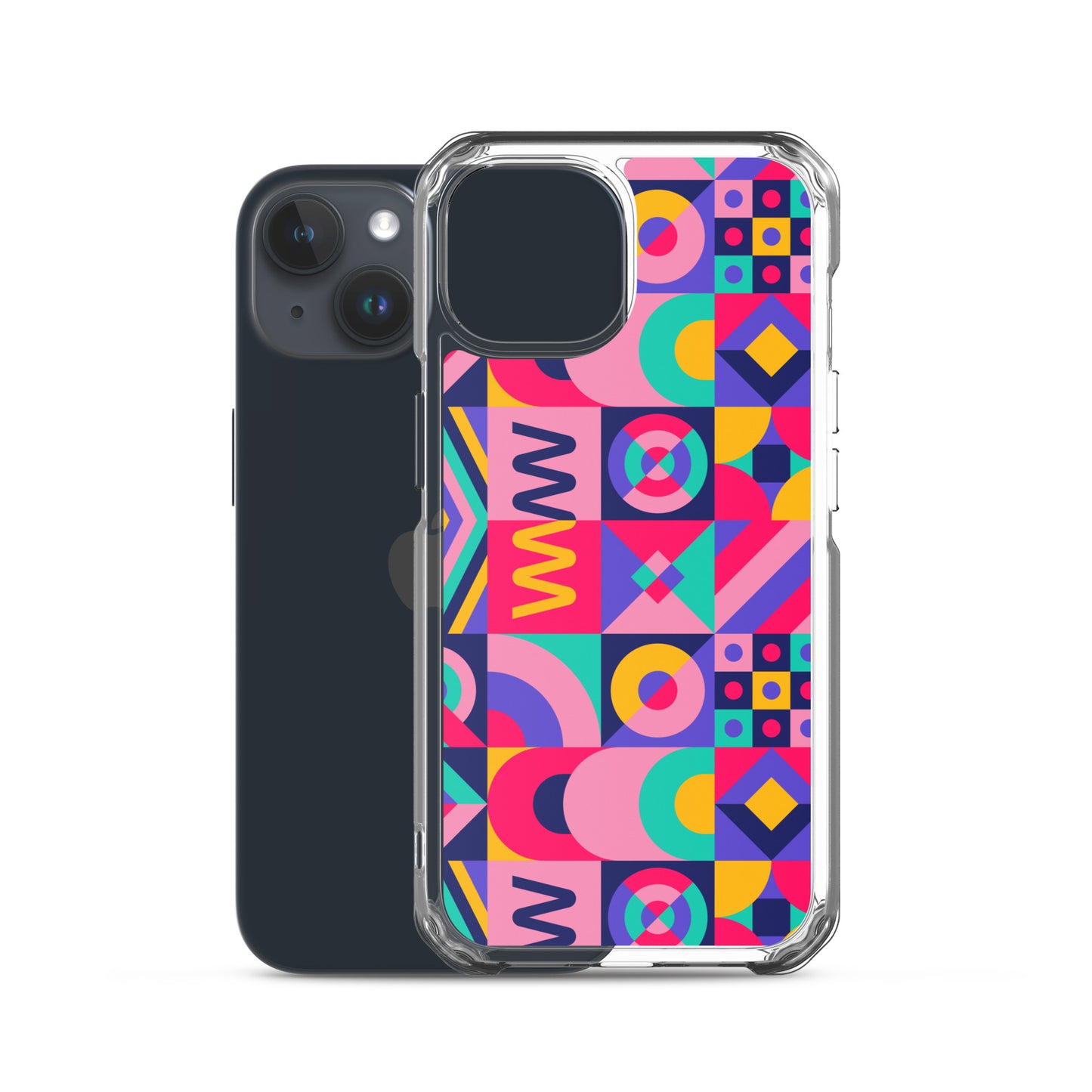 Colorful Geometric Pattern Clear Case for iPhone®