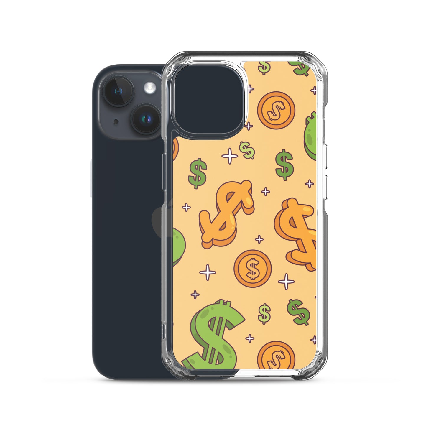 Dollar Currency Sign Pattern Clear Case for iPhone®