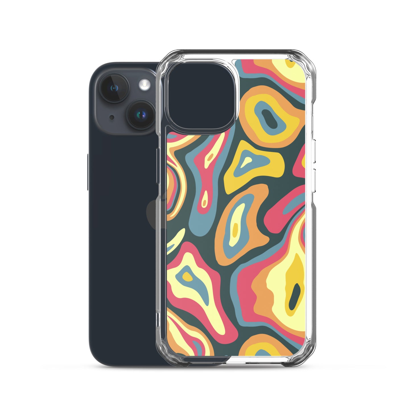 Colorful Groovy Psychedelic Pattern Clear Case for iPhone®