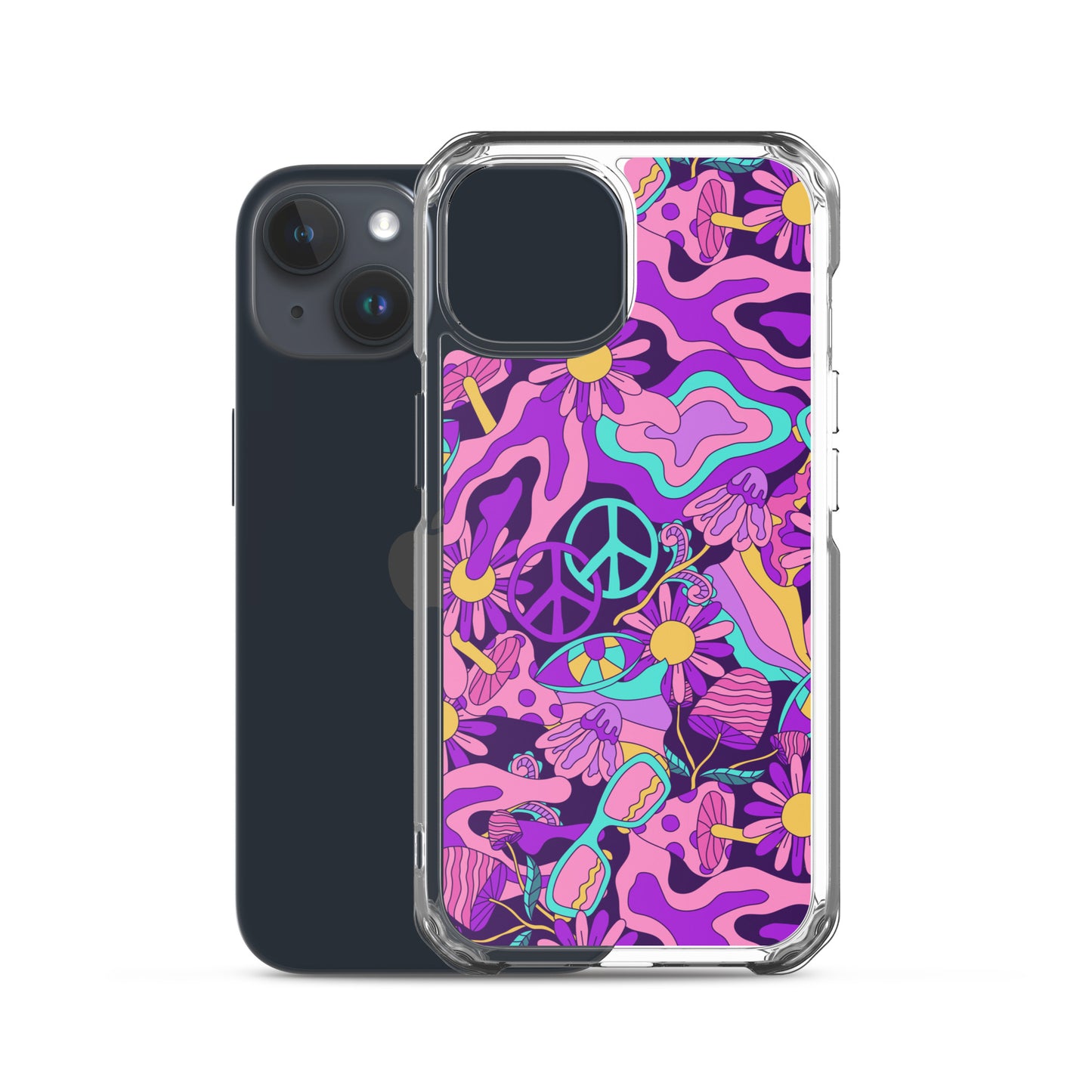 Colorful Psychedelic Pattern Clear Case for iPhone®