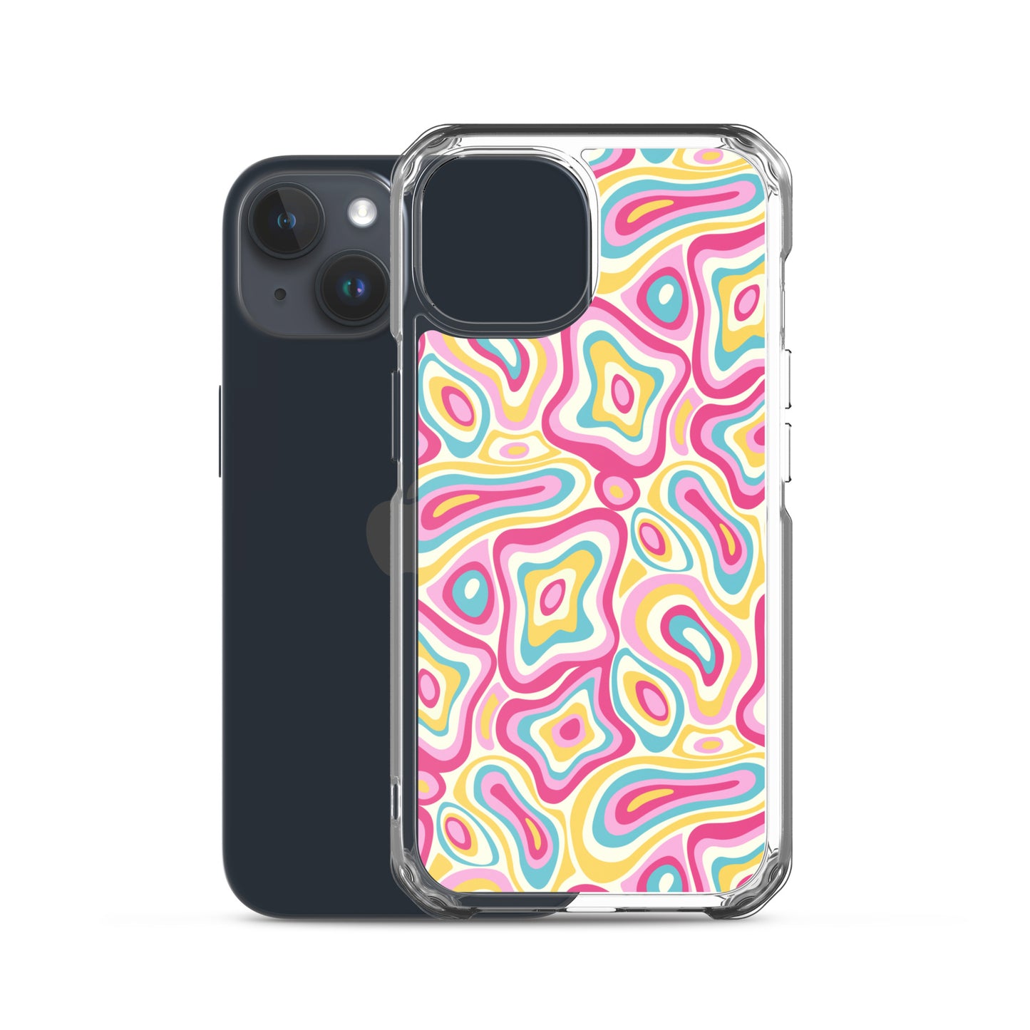 Colorful Groovy Psychedelic Pattern Clear Case for iPhone®
