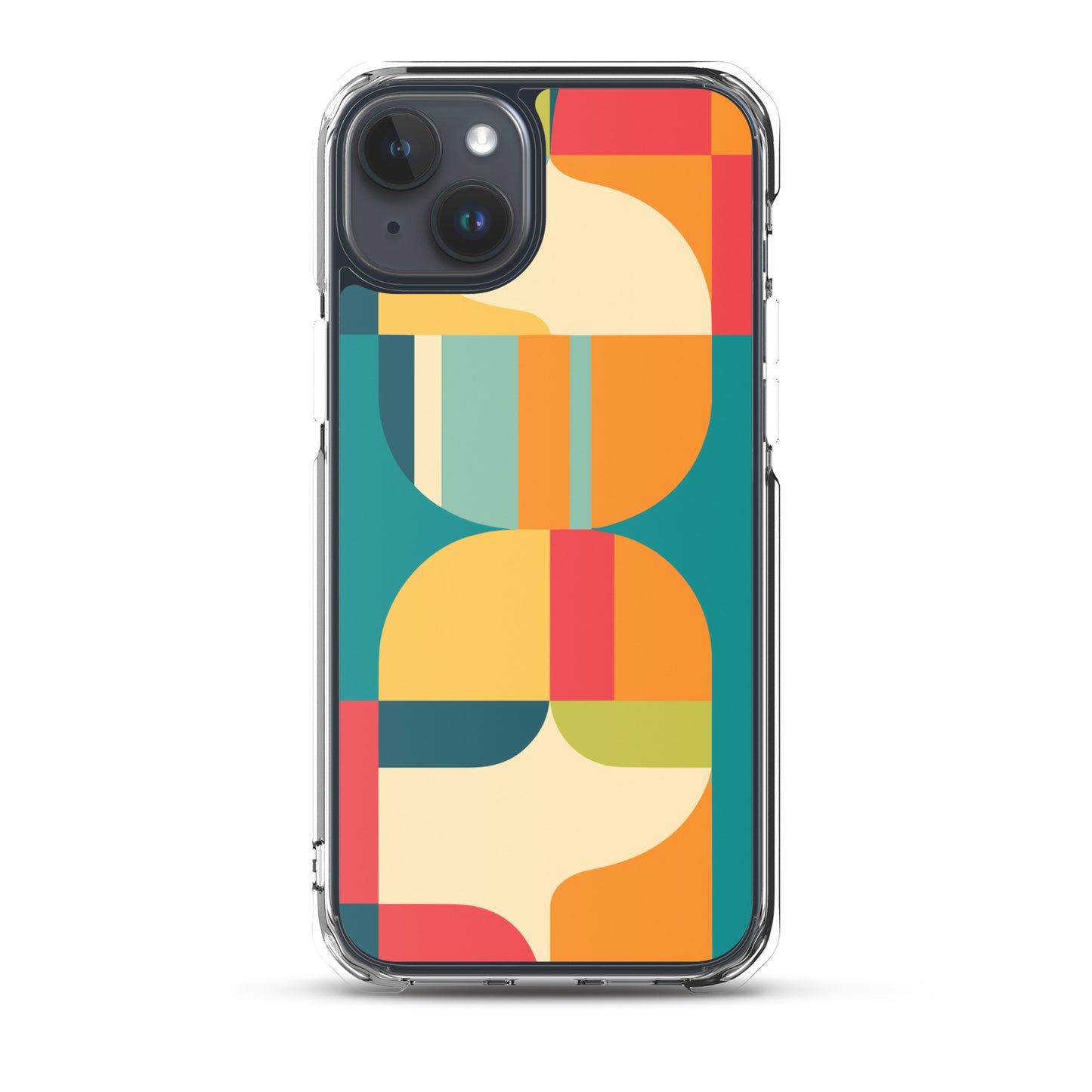 Abstract Retro Style Shapes Pattern Clear Case for iPhone®