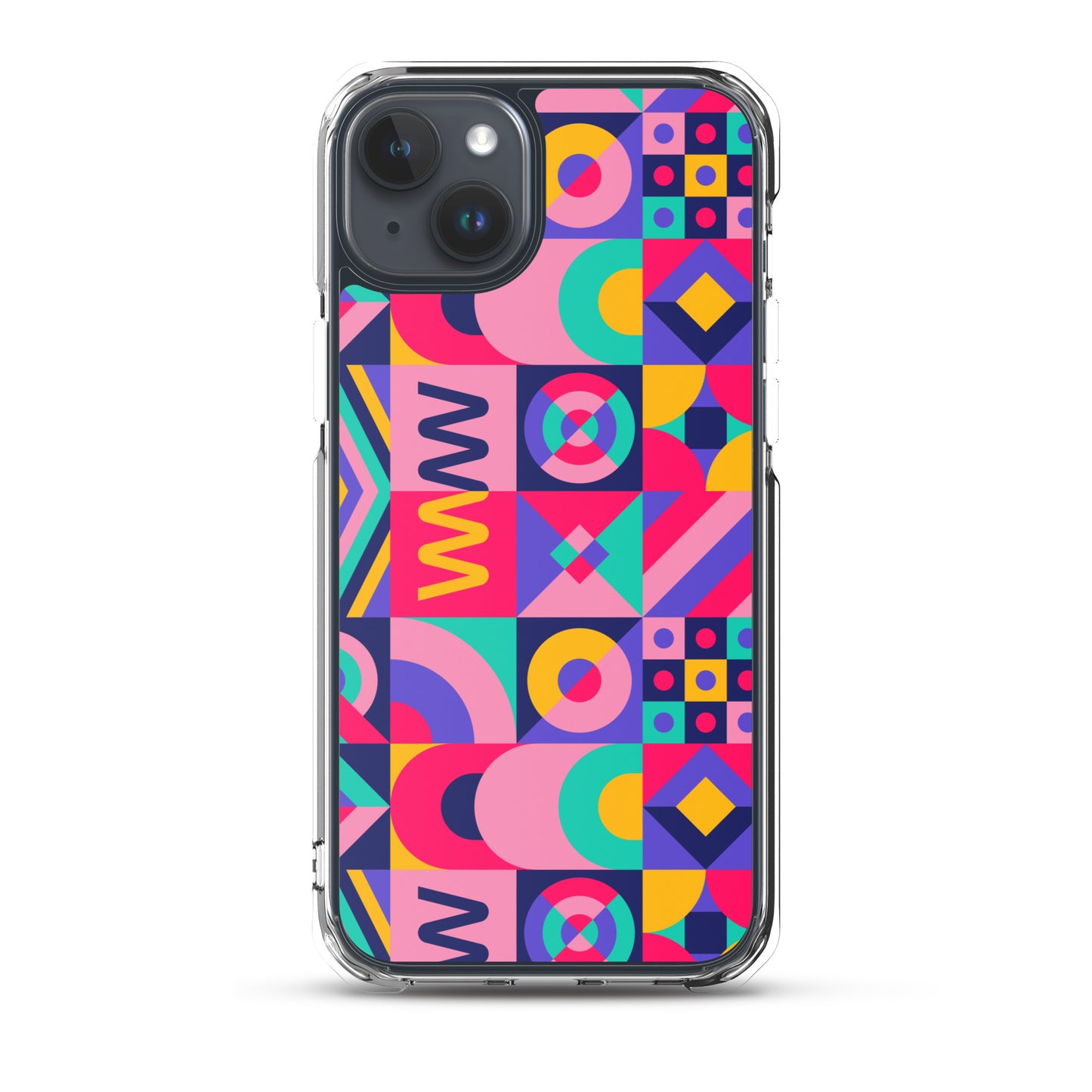 Colorful Geometric Pattern Clear Case for iPhone®