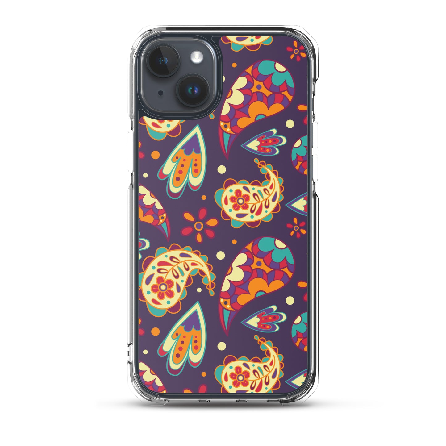 Elegant Colorful Paisley Pattern Clear Case for iPhone®