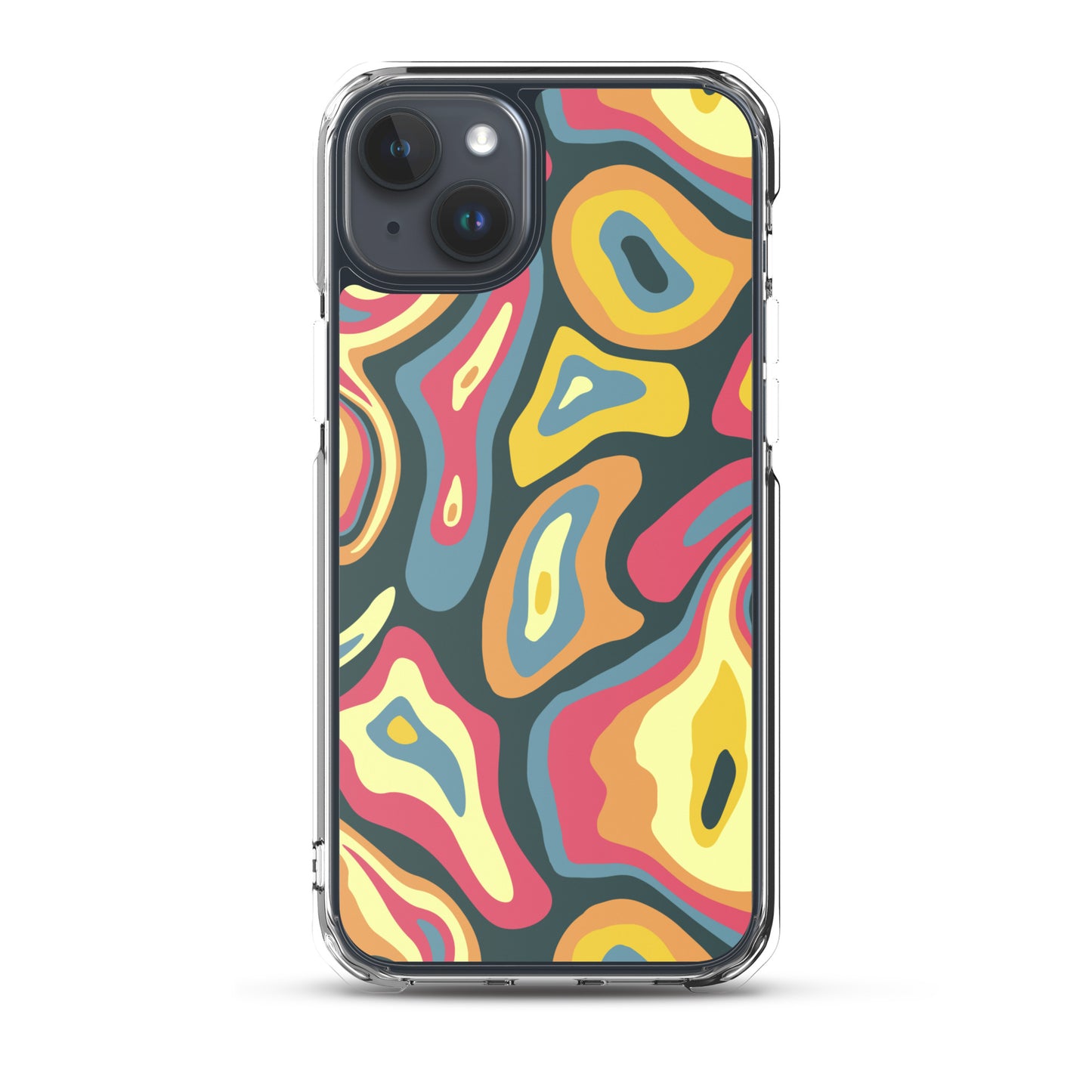 Colorful Groovy Psychedelic Pattern Clear Case for iPhone®