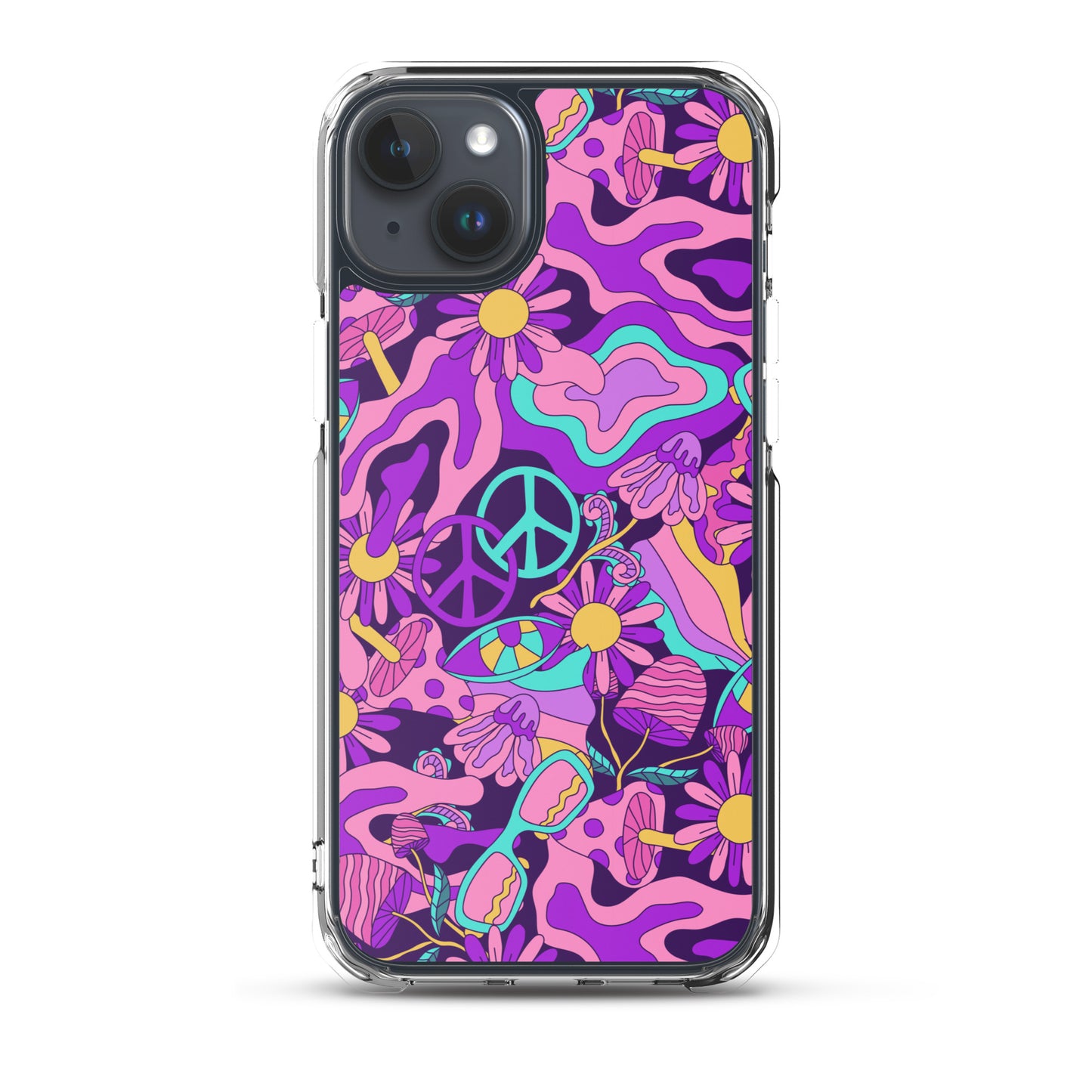 Colorful Psychedelic Pattern Clear Case for iPhone®