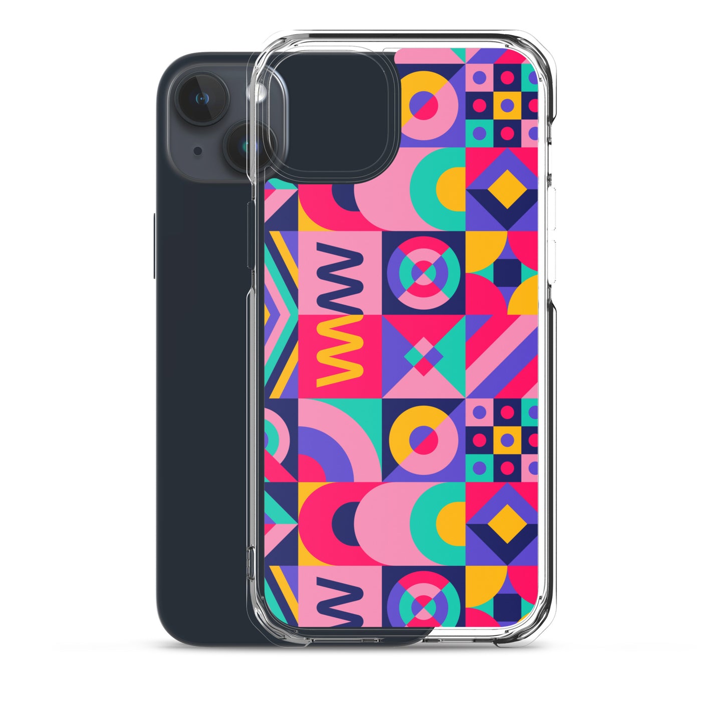 Colorful Geometric Pattern Clear Case for iPhone®