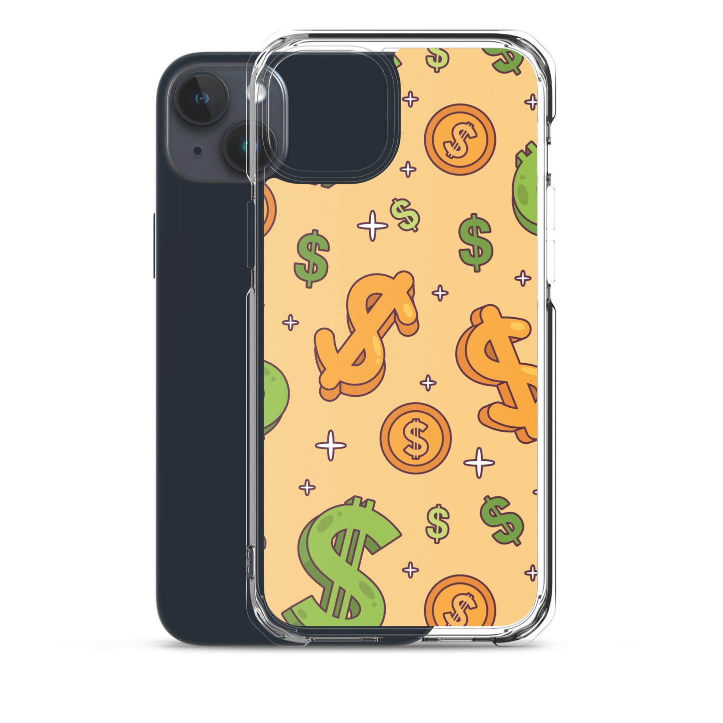 Dollar Currency Sign Pattern Clear Case for iPhone®