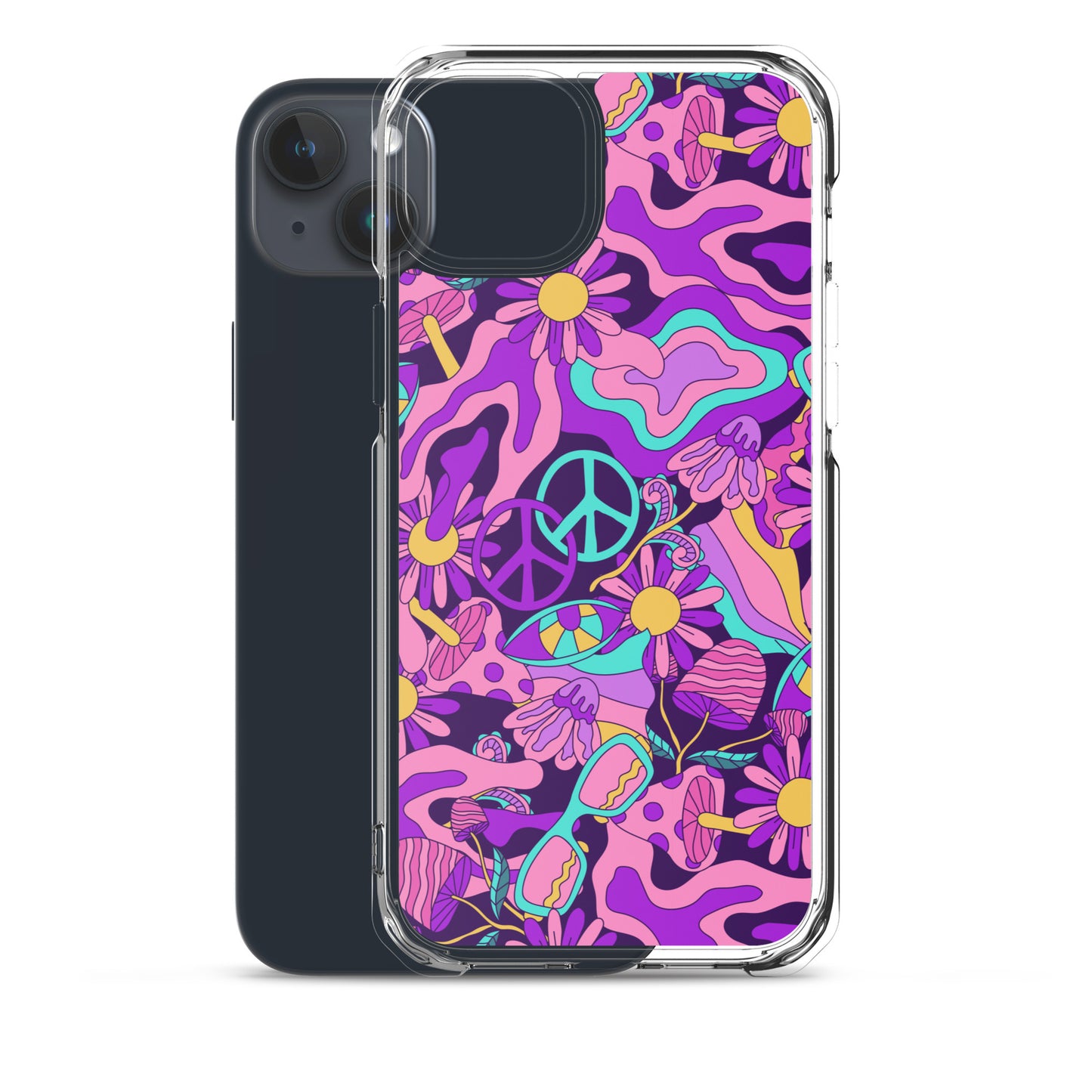 Colorful Psychedelic Pattern Clear Case for iPhone®