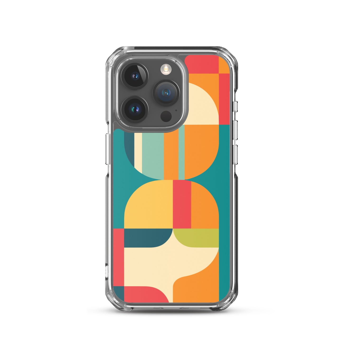Abstract Retro Style Shapes Pattern Clear Case for iPhone®