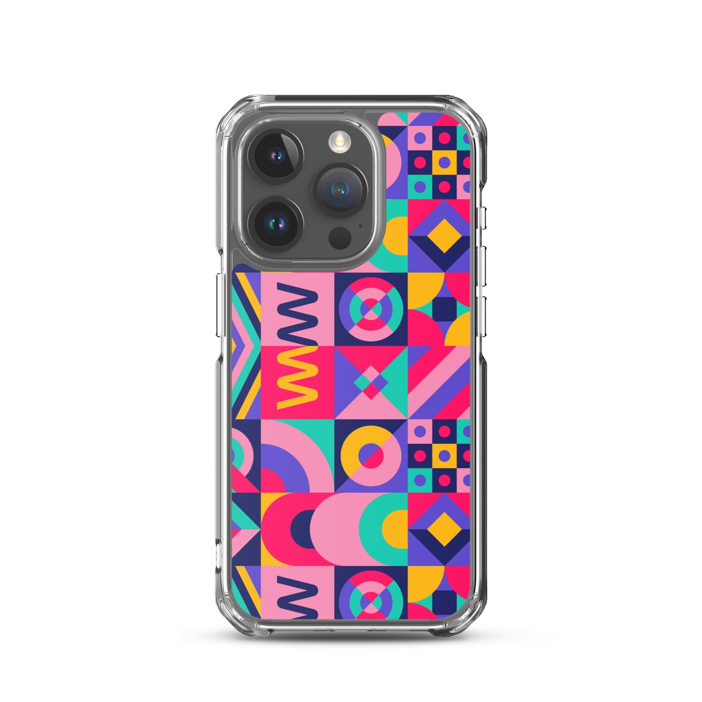Colorful Geometric Pattern Clear Case for iPhone®