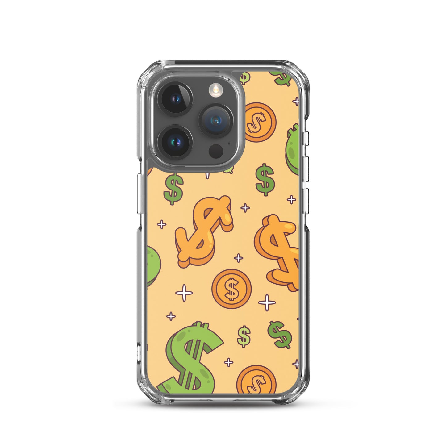 Dollar Currency Sign Pattern Clear Case for iPhone®