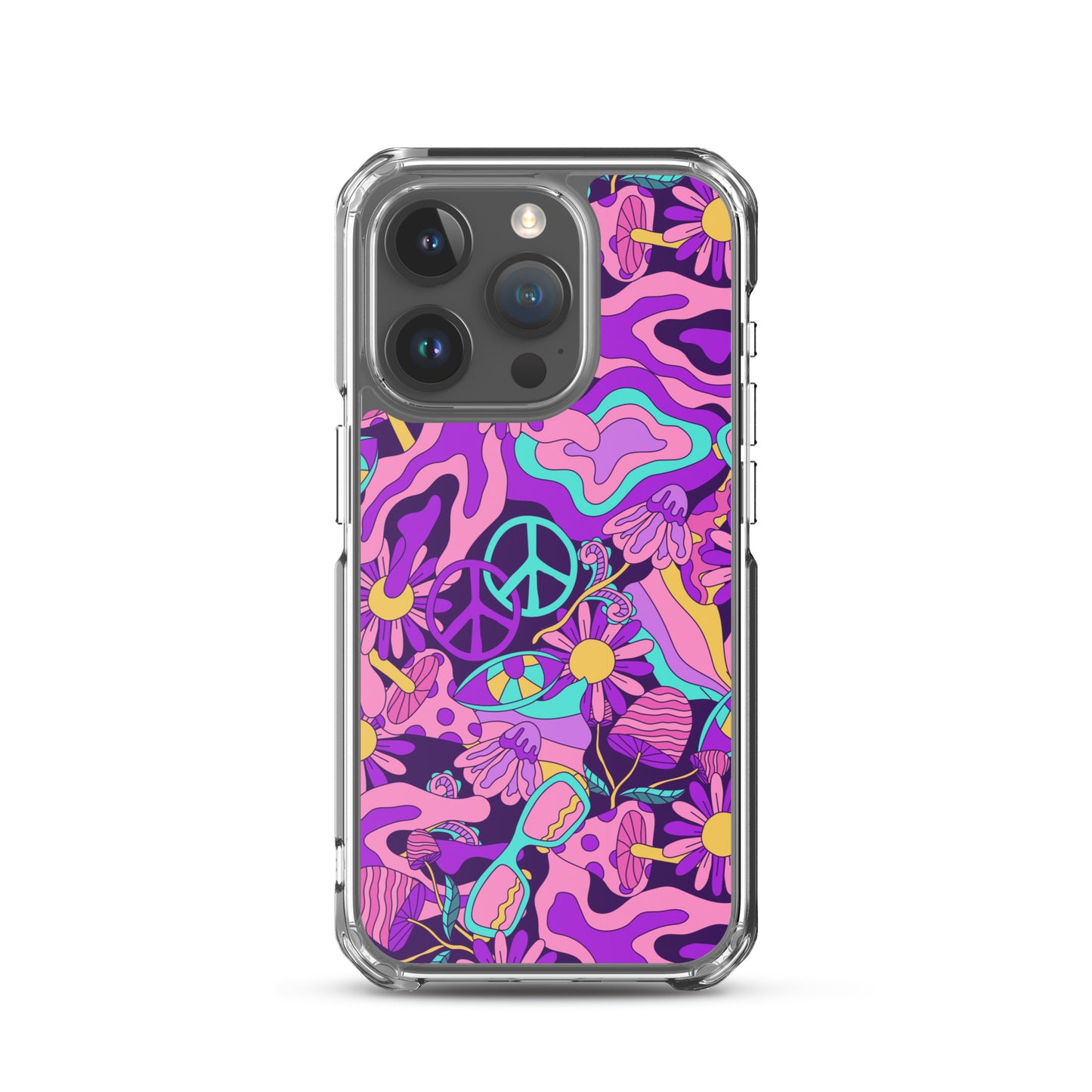 Colorful Psychedelic Pattern Clear Case for iPhone®