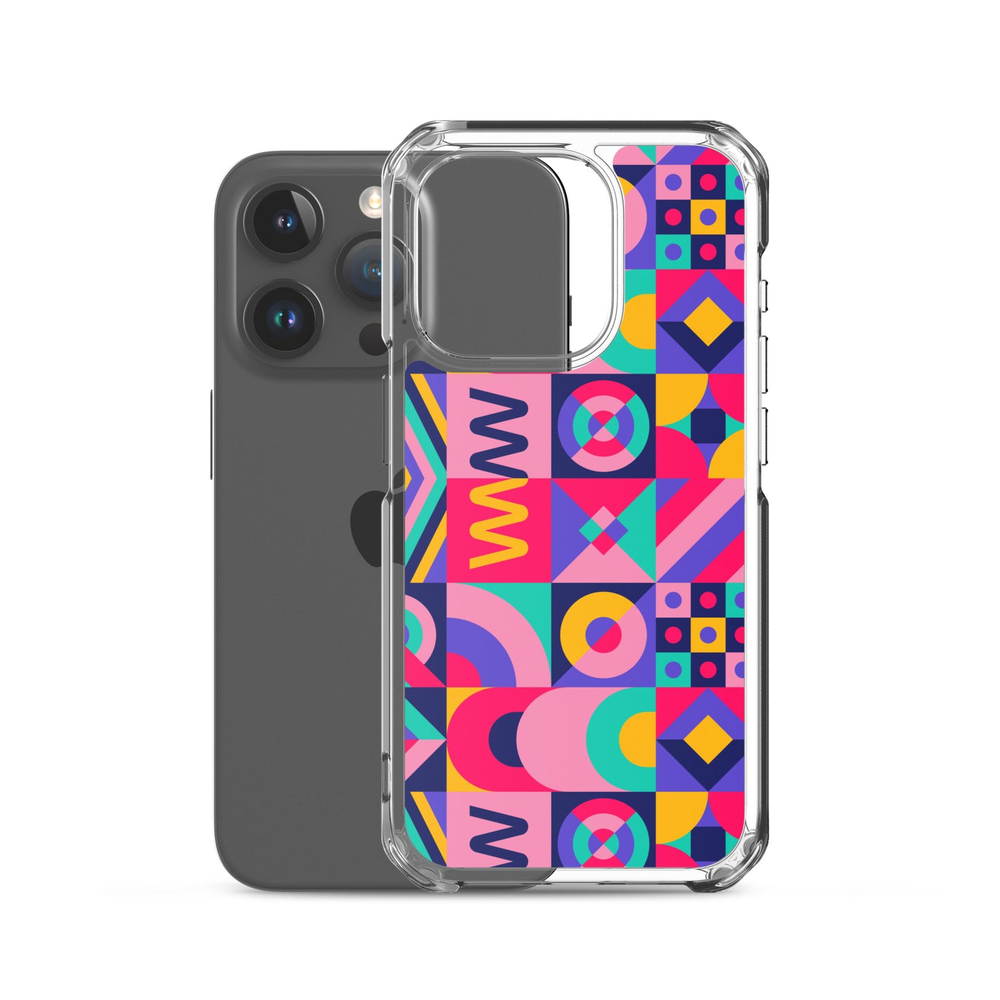 Colorful Geometric Pattern Clear Case for iPhone®