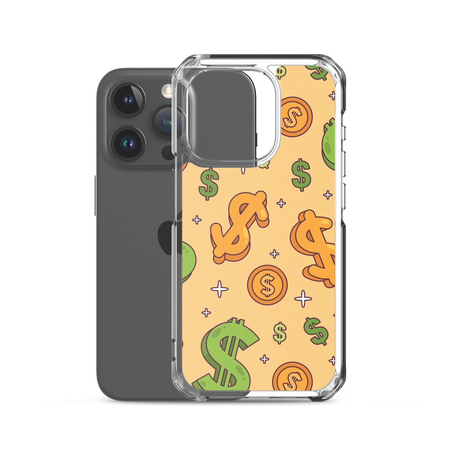 Dollar Currency Sign Pattern Clear Case for iPhone®