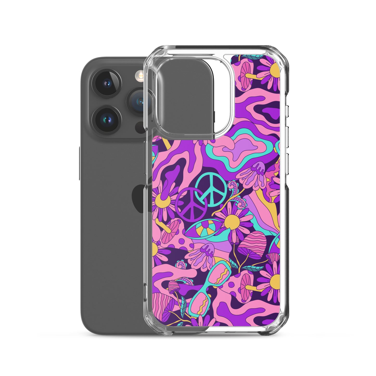 Colorful Psychedelic Pattern Clear Case for iPhone®