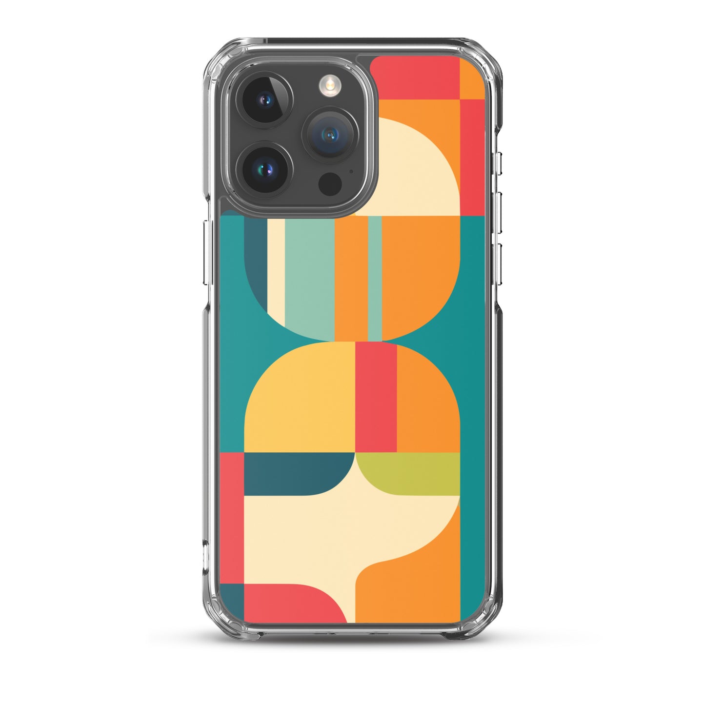 Abstract Retro Style Shapes Pattern Clear Case for iPhone®