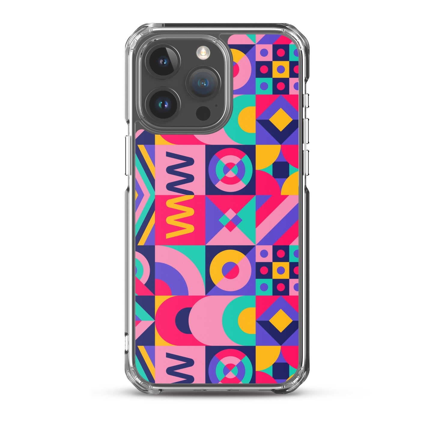 Colorful Geometric Pattern Clear Case for iPhone®